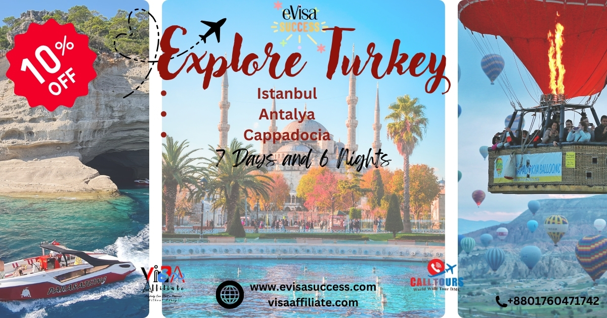 Turkey 7 Days and 6 Nights Tour Package: Istanbul, Cappadocia, Antalya