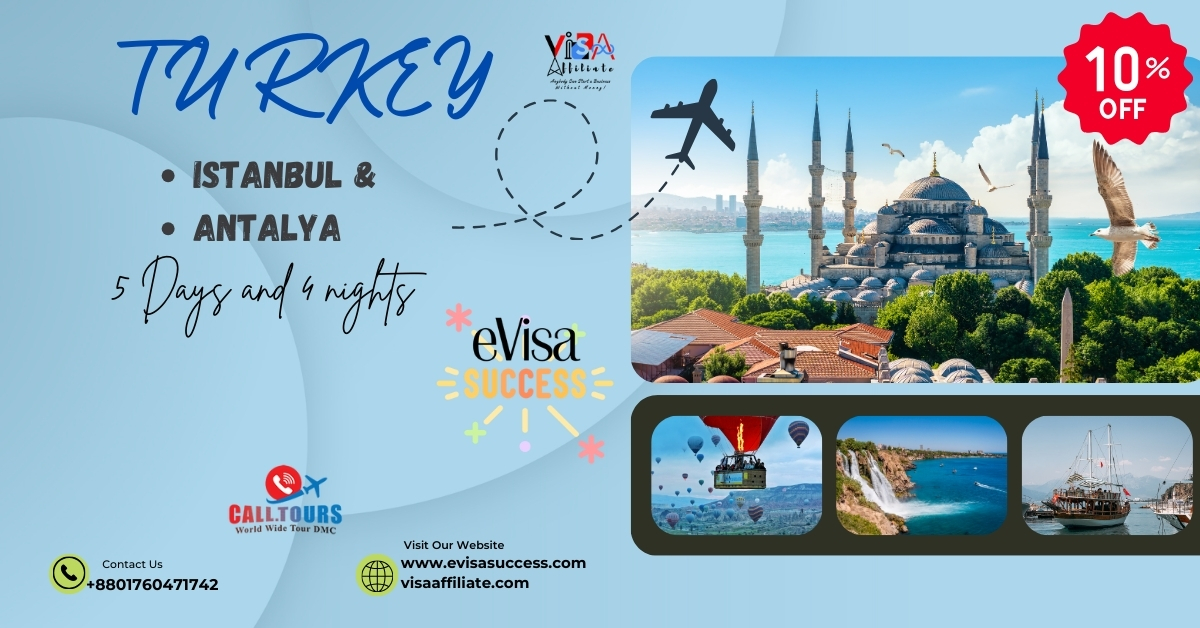 Istanbul to Antalya 5 days and 4 Nights Tour Package.