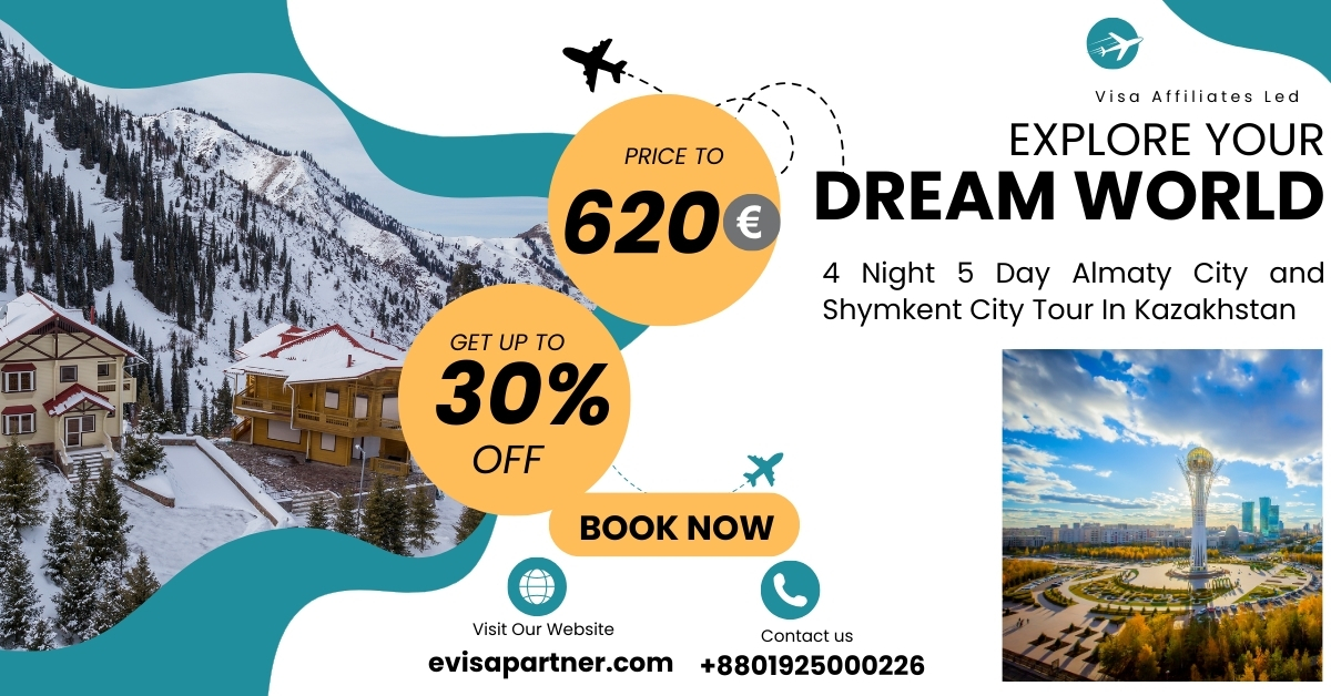 4 night 5 day tour package Kazakhstan taraz and nur sultan budget tour package 3 star hotel airport transfe